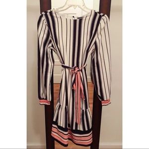 Striped long sleeve dress